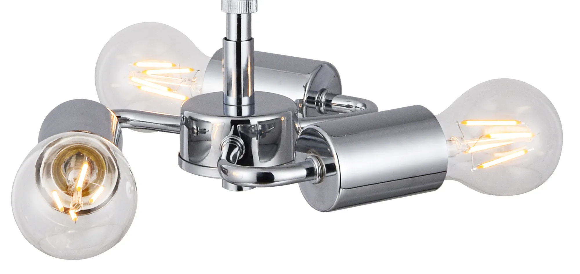Baymont 50cm 3 Light Pendant Polished Chrome, Nude Beige/Moonlight, Frosted Diffuser DK0344  Deco Baymont CH NU